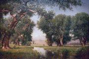 Worthington Whittredge On the Cache La Poudre River, Colorado painting